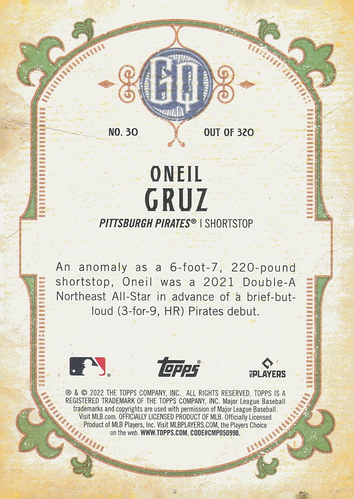 2022 Topps Gypsy Queen #30 Oneil Cruz