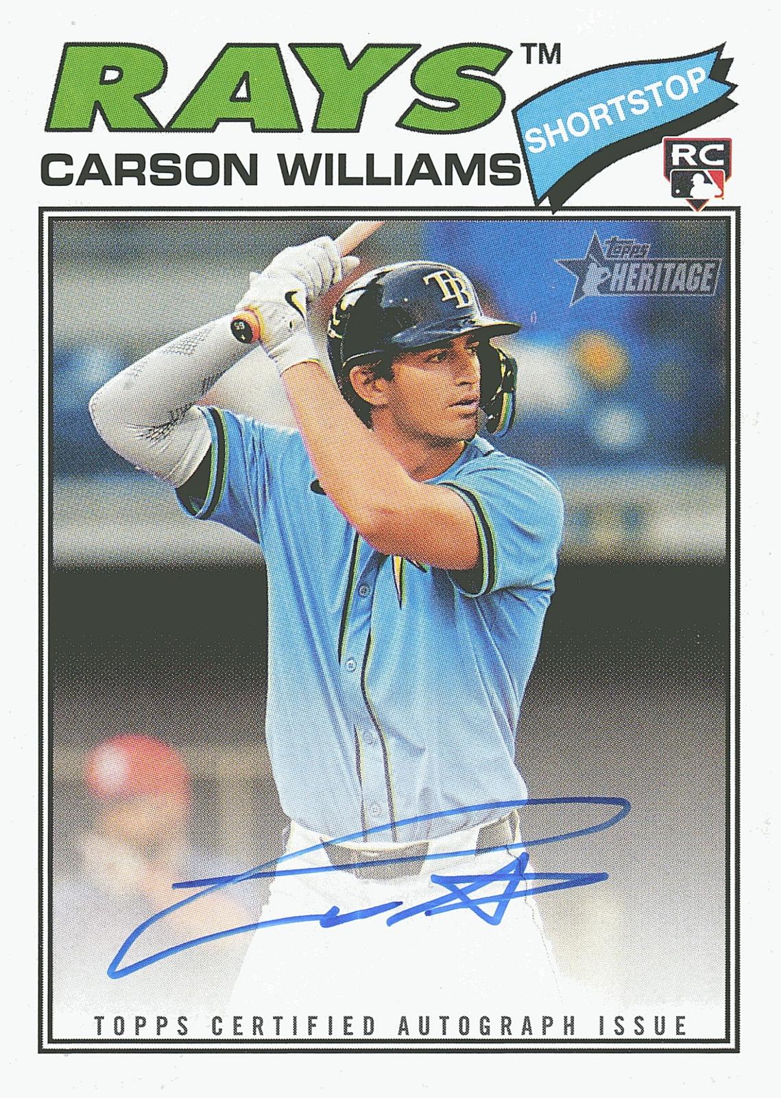 2026 Topps Heritage #ROA-CW Carson Williams Real One Autographs